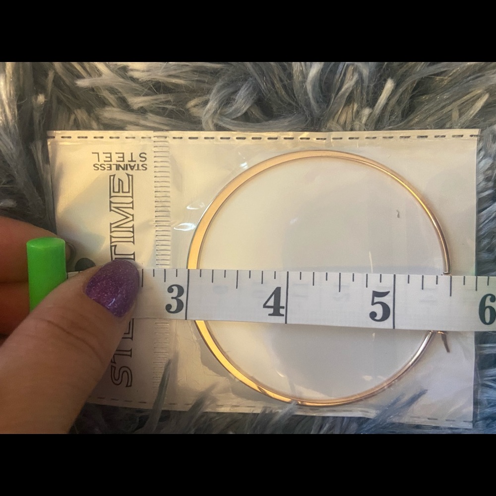 Large rose gold hoop earrings